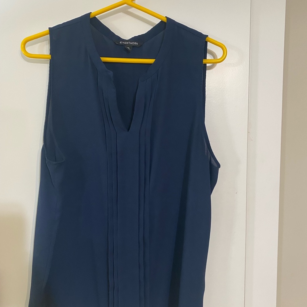 41Hawthorne blue blouse